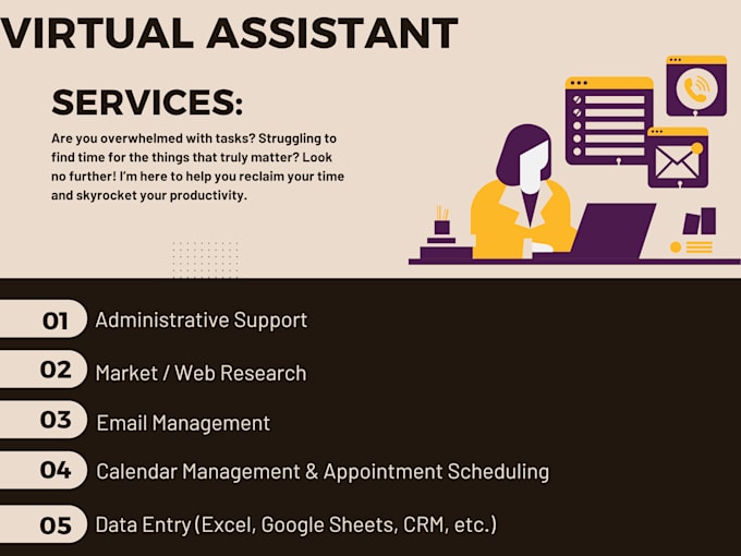 Gig Preview - Be your to go virtual assistant for administrative support