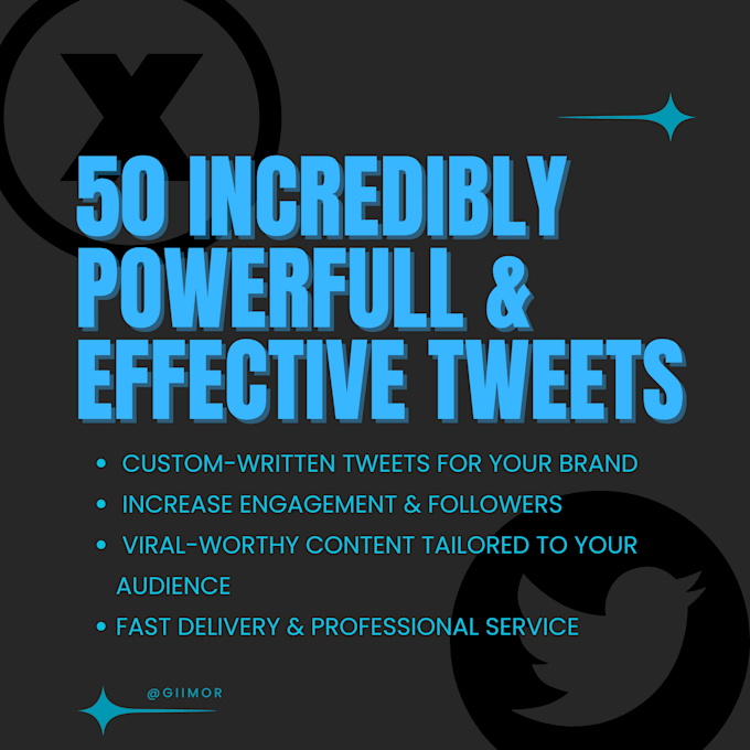 Bestseller - write 50 engaging, high quality tweets that you can use