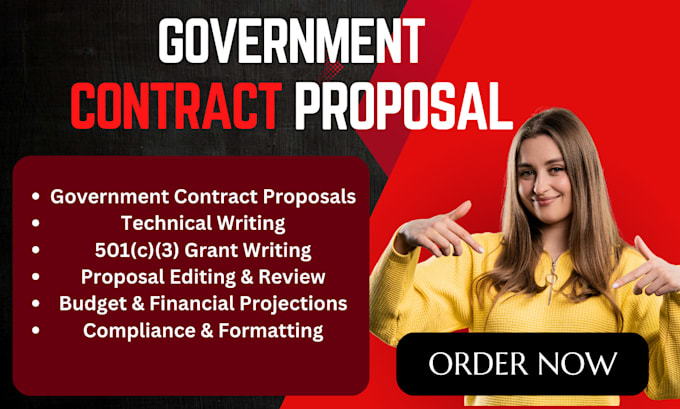 Gig Preview - Draft government contract proposal technical writing government grant 501c3