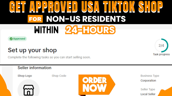 Gig Preview - Setup USA tiktok shop approve in 24 hours create tik tok shop setup tiktok shop