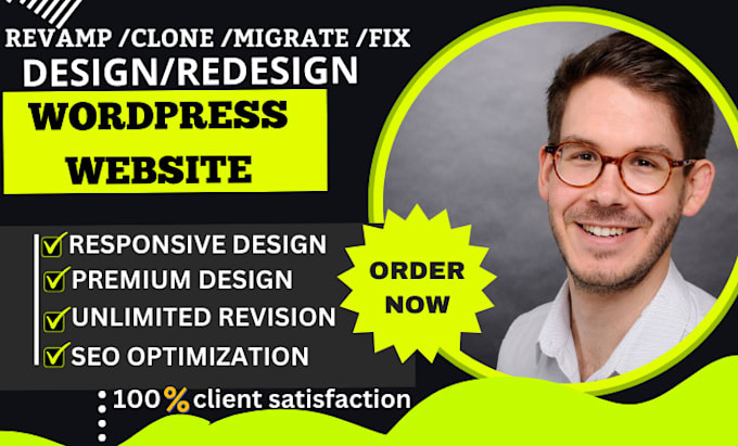 Bestseller - design, redesign, clone, duplicate, transfer or fix wordpress website