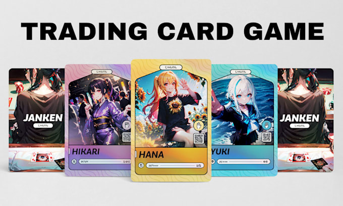 Gig Preview - Design trading card game, card frame tcg card template sport cards, rulebook