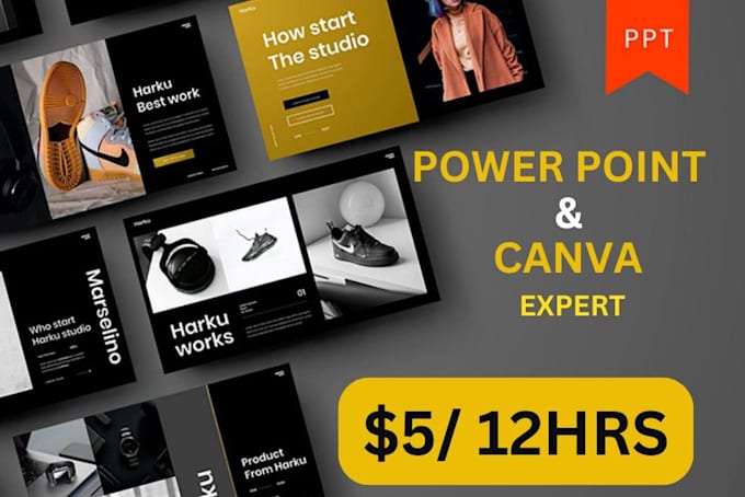 Gig Preview - Redesign presentation in canvas and powerpoint with animation