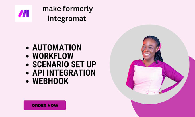 Gig Preview - Set up make com automation, make com scenario, api integration