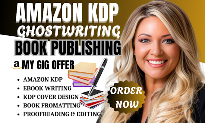 Gig Preview - Do amazon kdp book publishing book formatting ebook writer book ghostwriting