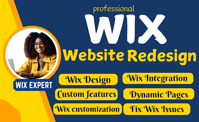 Bestseller - create wix website redesign wix studio blog website design animated wix website