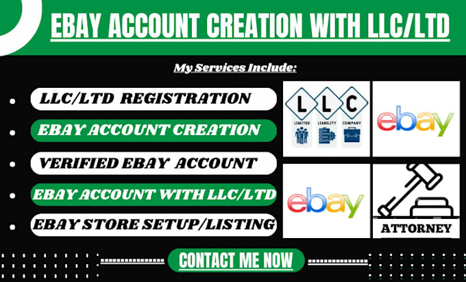 Bestseller - do verified ebay business account creation with ebay store high selling limit