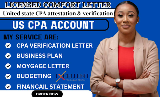 Bestseller - provide cpa comfort letter income verification mortgage self cpa marketing