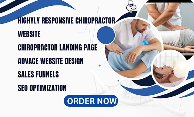 Gig Preview - Design chiropractor website chiropractor landing page