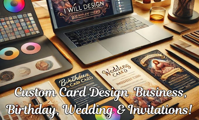 Gig Preview - Design a beautiful business card birthday card wedding card and invitation card