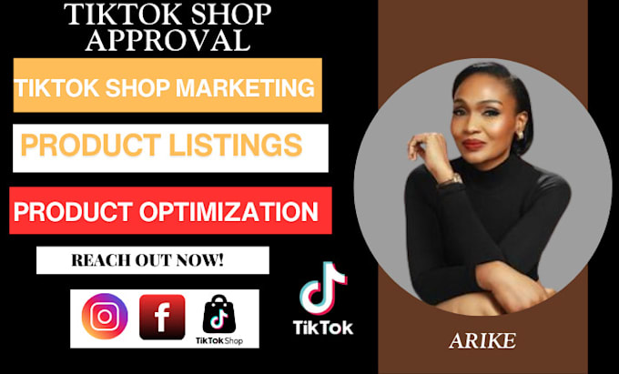 Gig Preview - Setup tik tok shop approve tiktok shop tik tok shop marketing, shopify marketing