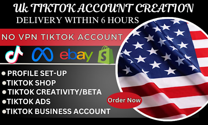 Gig Preview - Create uk tiktok account within 6 hours for beta creativity and tiktok shop