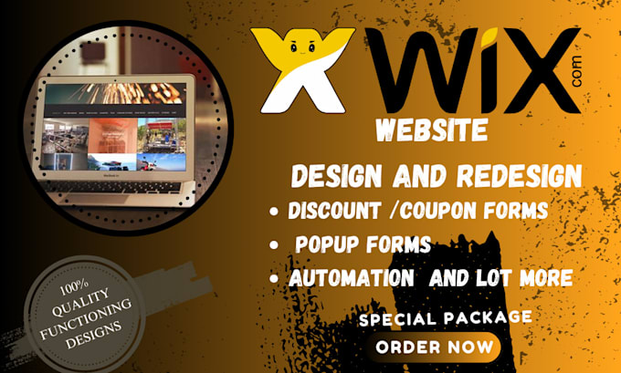 Gig Preview - Wix website design and redesign, portfolio, photography sites with coupon popups