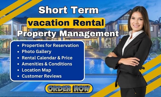 Gig Preview - Design short term vacation rental or property management website