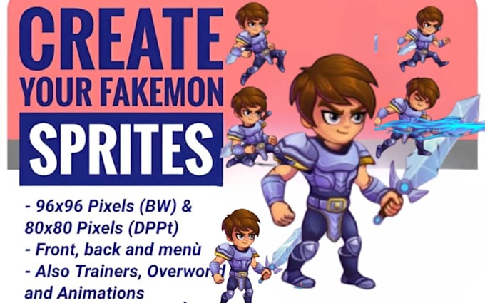 Gig Preview - Pixel art animation sprites, animate pixel art, characters animation fakemon