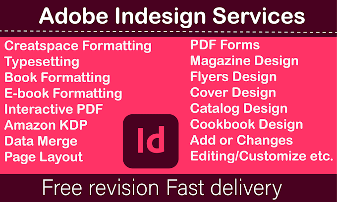 Gig Preview - Do any indesign work typesetting, page layout, magazine