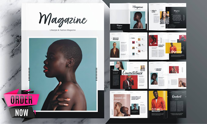 Gig Preview - Design, format, digital magazine, magazine layout, magazine cover, magazine ad