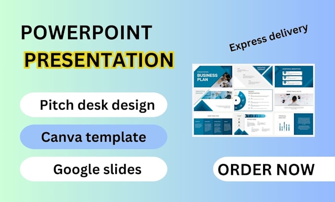 Gig Preview - Do powerpoint presentation design, template, google slides, canva presentation