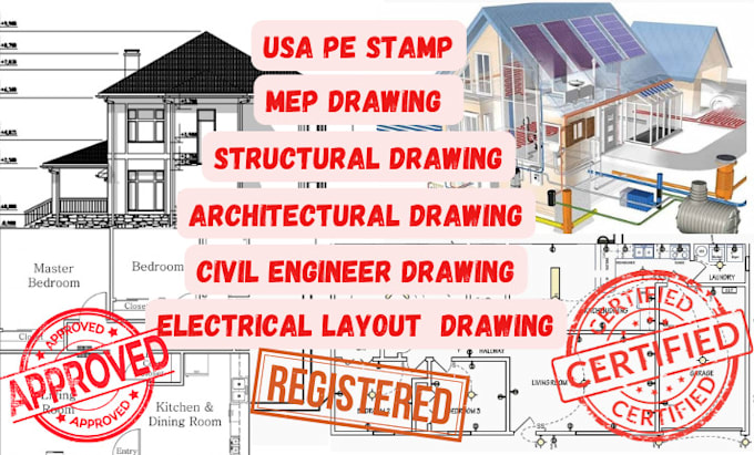 Bestseller - do architectural and structural engineering drawing, mep drawing, USA pe stamp