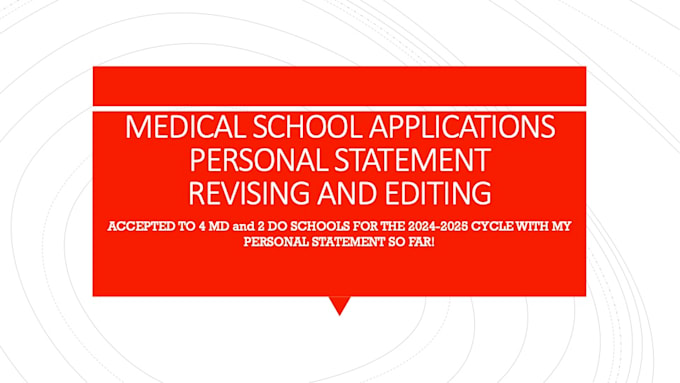 Bestseller - edit and proofread your medical school personal statement