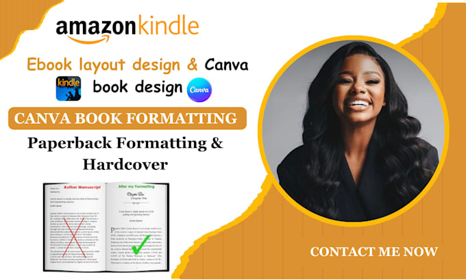 Gig Preview - Do canva book design, ebook layout design, paperback formatting for amazon kdp