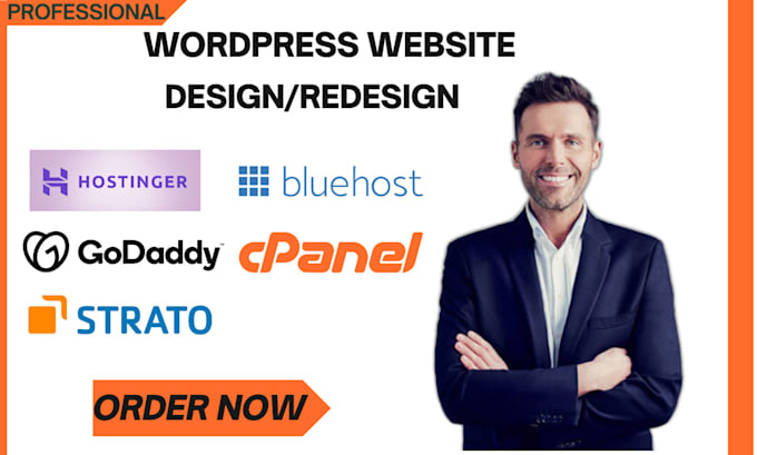 Gig Preview - Fix wordpress website on hostinger website namecheap bluehost strato website