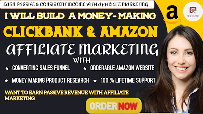 Gig Preview - Setup clickbank affiliate program, amazon affiliate marketing sales funnel