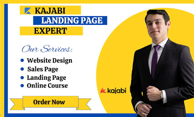 Gig Preview - Do kajabi website design, kajabi landing page, kajabi online course