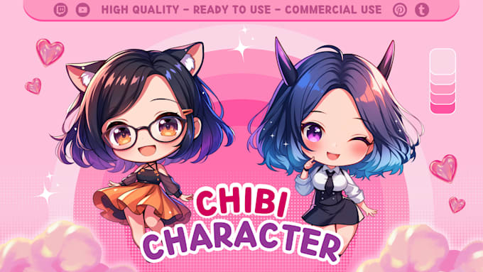 Gig Preview - Draw cute anime chibi art for your character