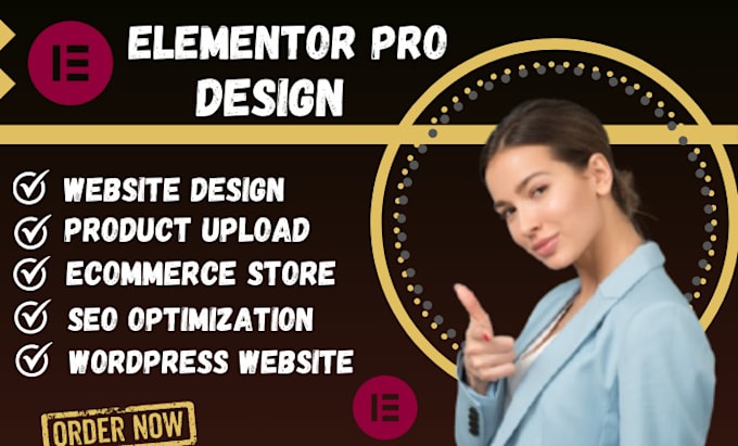 Gig Preview - Build wordpress elementor website design wordpress website with seo optimization