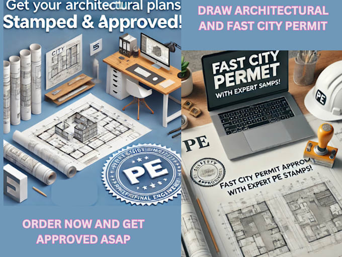 Gig Preview - Create blueprint designs with structural pe stamp and city permit seal