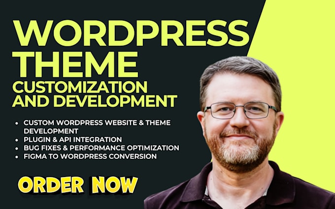 Gig Preview - Develop, integrate custom wordpress theme, API integration, landing page design