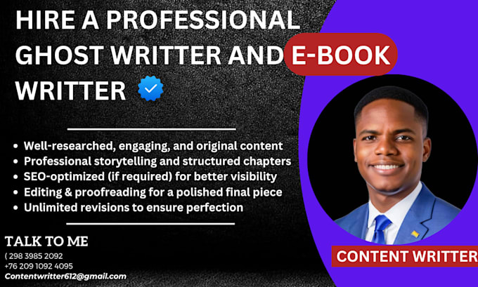 Gig Preview - Be your expert ghostwriter for books, articles, and brand content