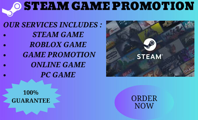 Gig Preview - Do steam game promotion for organic wishlist