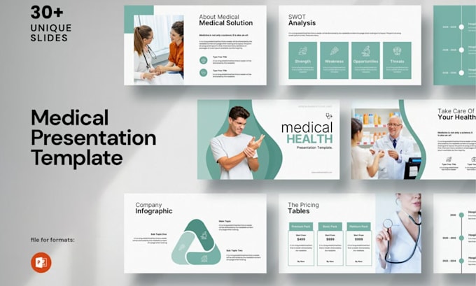 Gig Preview - Design healthcare medical powerpoint presentation research branded pitch deck