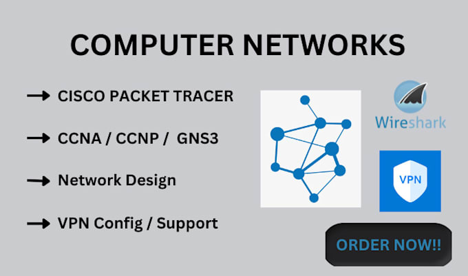 Gig Preview - Do cisco packet tracer, gns3, ccna, ccnp and computer networking related tasks