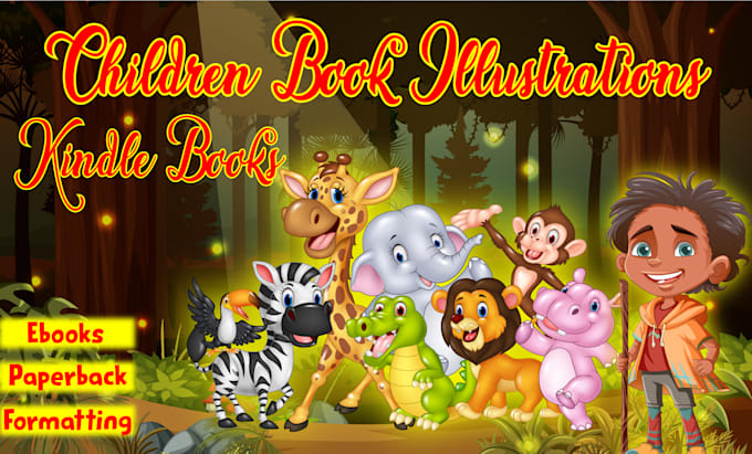 Gig Preview - Do children story book illustrations and cover illustrations