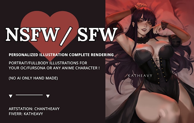 Bestseller - draw you nsfw characters anime , oc or fursona