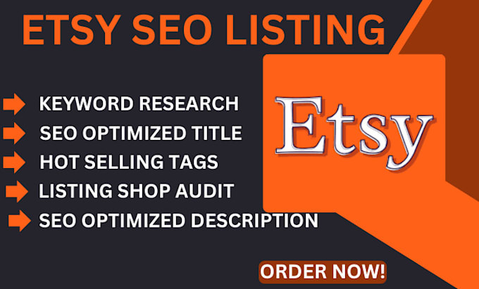 Gig Preview - Optimize your etsy SEO titles tags and descriptions