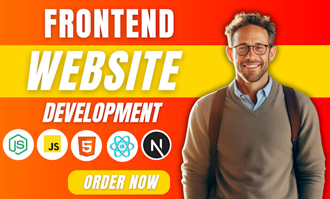 Gig Preview - Be your frontend website development using html reactjs, nextjs, custom websites