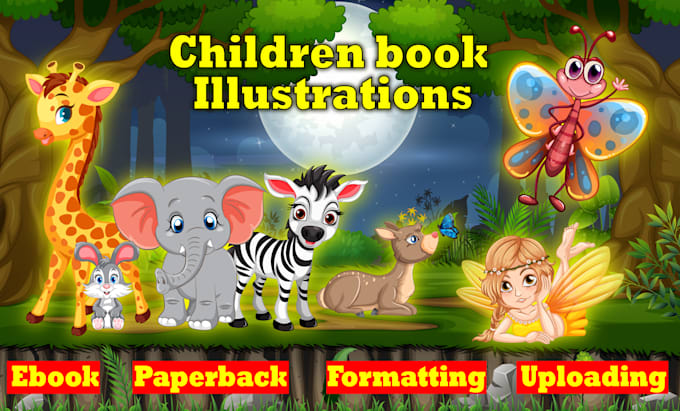 Gig Preview - Do children book illustrations and cover storybook illustrations