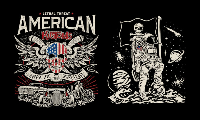 Gig Preview - Make american western theme illustration for logo or merch