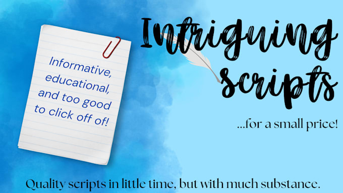 Bestseller - write an educational script for your 10 minute video