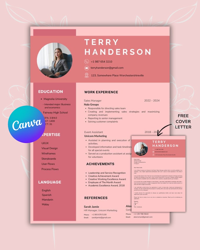 Gig Preview - Do resume template design that you need