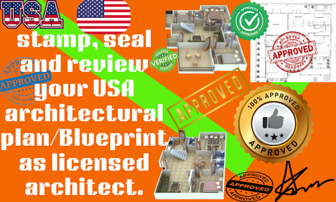 Gig Preview - Stamp, seal and review your USA architectural plan as a licensed architect