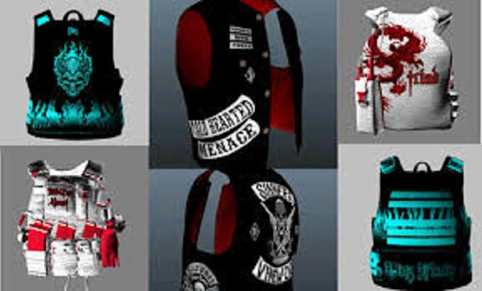 Gig Preview - Create fivem clothing, mc kuttes with patches biker vests, fivem mlo fivem chain