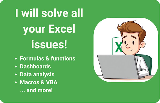 Gig Preview - Solve excel formula and macro issues