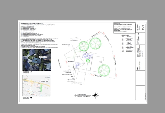 Gig Preview - Do complete solar pv permit plan for residential rooftop for US clients