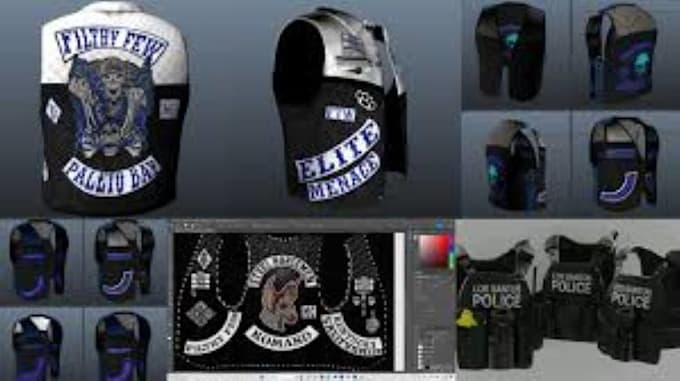 Gig Preview - Create custom fivem kuttes mc vest fivem clothings bikers clothing fivem chain