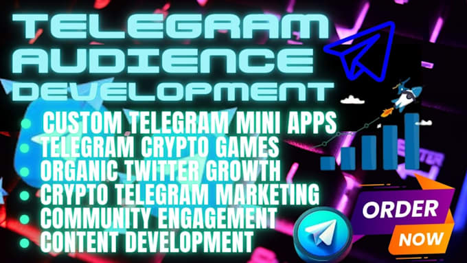 Gig Preview - Do organic telegram audience development, telegram promotion